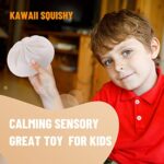 Anboor 5.5 Inches Jumbo Slow Rising Kawaii Sweet Scented Steamed Creamy Custard Bun Squishies,White 1 Pcs - Image 4