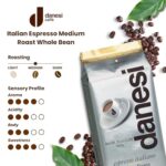 Danesi Caffe Italian Coffee Beans - Whole Roasted Coffee Beans for Espresso - Espresso Coffee Beans & Medium Roast Whole Bean - Coffee Bean - Coffee Beans Espresso - Coffee Whole Bean - Gold (2.2lb) - Image 2