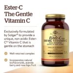 Solgar Ester-C Plus 500 mg Vitamin C (Ascorbate Complex), 250 Vegetable Capsules - Gentle & Non Acidic - Antioxidant & Immune Support - Non GMO, Vegan, Gluten Free, Kosher - 250 Servings - Image 2