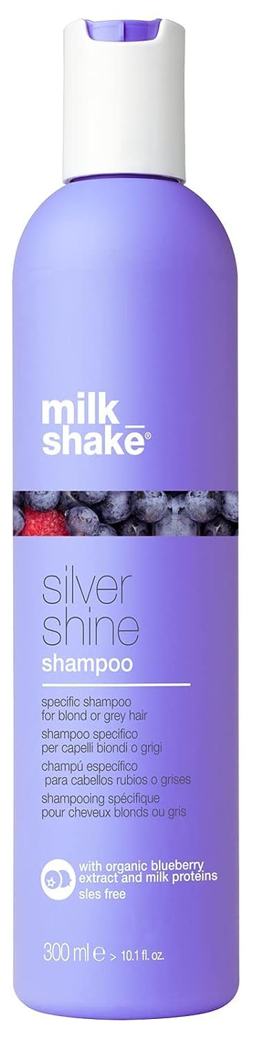517P4y8SytL.jpg Milk_shake Silver Shine Purple Shampoo for Blonde Hair - Blonde Toner for Brassy Hair 100% SLES-Free, 10.1 Fl Oz - Image 1