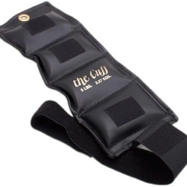 The Cuff Original Adjustable Ankle and Wrist Weight for Training, Dance, Running, Cardio, Aerobics, Toning, and Physical Therapy for Men and Women, 5 lb, Black