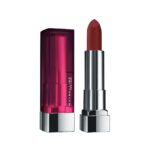 Maybelline Color Sensational Lipstick, Lip Makeup, Matte Finish, Hydrating Lipstick, Nude, Pink, Red, Plum Lip Color, Burgundy Blush, 1 Count