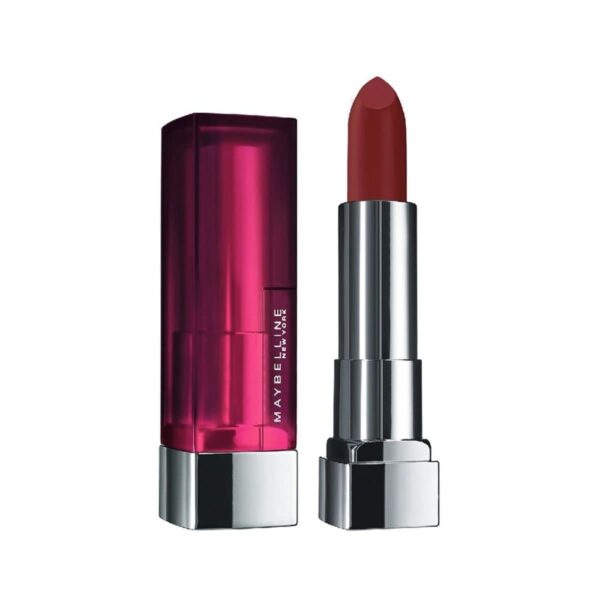 Maybelline Color Sensational Lipstick, Lip Makeup, Matte Finish, Hydrating Lipstick, Nude, Pink, Red, Plum Lip Color, Burgundy Blush, 1 Count