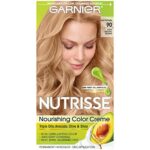 Garnier Nutrisse Nourishing Hair Color Creme, 90 Light Natural Blonde (Macadamia) (Packaging May Vary)