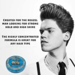 REUZEL Blue Pomade, Strong Hold, Water Soluble, Vanilla Wood, 4 Oz - Image 2