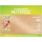 Garnier Nutrisse Nourishing Hair Color Creme, 100 Extra-Light Natural Blonde (Chamomile) (Packaging May Vary) - Image 9
