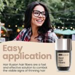 Hair Illusion Black Real Hair Fibers for Thinning Hair - 100% Natural Texture, Non Synthetic Hair Fibers - Bald Spot Cover Up for Women & Men - 18 Gram - Image 5