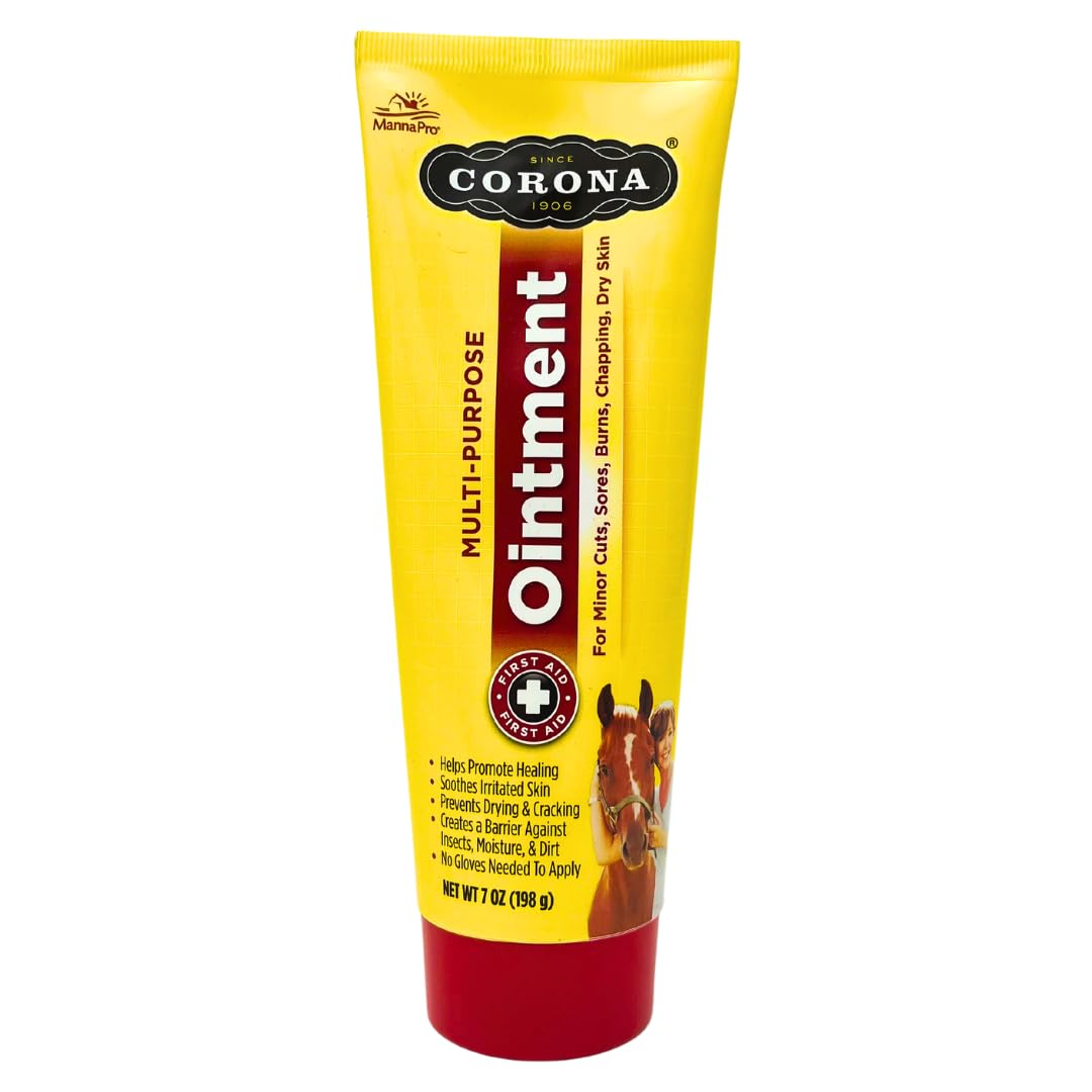 51hPyr5onBL.jpg Corona Ointment for Horses|Lanolin Based Formula Helps Sooth Irritation|7 Ounces - Image 1