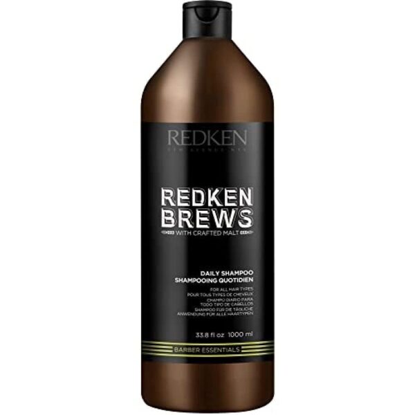 Redken Brews Daily Shampoo For Men | Lightweight Hydrating Hair Cleanser | Add Moisture and Shine to Dry Hair | For All Men's Hair Types