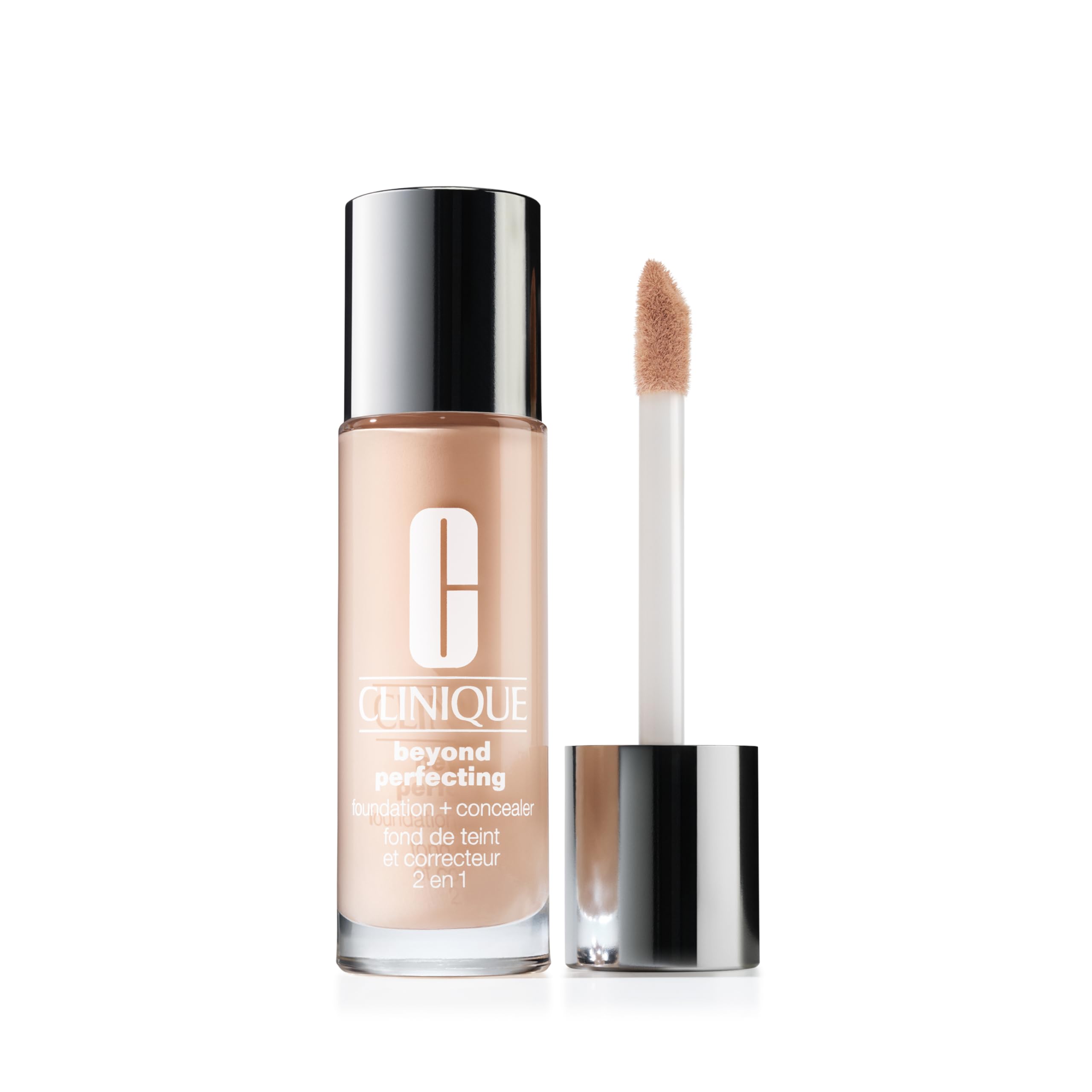 610xWi-1J-L.jpg Clinique Beyond Perfecting Liquid Lightweight Full Coverage Foundation + Concealer For Dry Combination to Oily Skin Types, Alabaster - Image 1