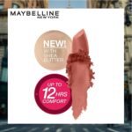 Maybelline Color Sensational Lipstick, Lip Makeup, Matte Finish, Hydrating Lipstick, Nude, Pink, Red, Plum Lip Color, Clay Crush, 0.15 oz; (Packaging May Vary) - Image 3