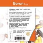 NOW Supplements, Boron 3 mg (Bororganic Glycine), Structural Support*, 250 Veg Capsules - Image 3