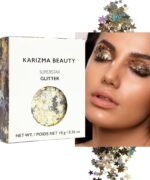 KARIZMA Superstar Glitter. 10g Chunky Face Glitter, Hair Glitter, Eye Glitter and Body Glitter for Women. Rave Glitter, Festival Accessories, Cosmetic Glitter Makeup. Loose Glitter Set