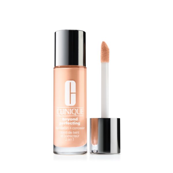 Clinique Beyond Perfecting Liquid Lightweight Full Coverage Foundation + Concealer For Dry Combination to Oily Skin Types, Cream Chamois