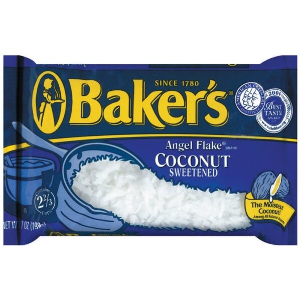 Baker's, Angel Flake Coconut Sweetened, 7 Ounces