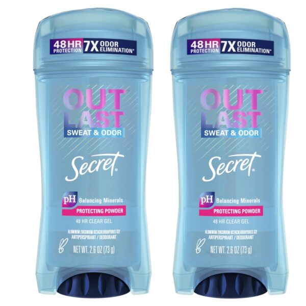 Secret Anti-Perspirant Clear Gel, Fights, 2.6 Ounce (Pack of 2)