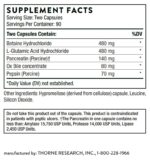 THORNE Advanced Digestive Enzymes (Formerly Bio-Gest) - Blend of Digestive Enzymes to Aid Digestion - Gut Health Support with Pepsin, Ox Bile, Pancreatin - 180 Capsules - 90 Servings - Image 2