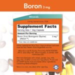 NOW Supplements, Boron 3 mg (Bororganic Glycine), Structural Support*, 250 Veg Capsules - Image 2