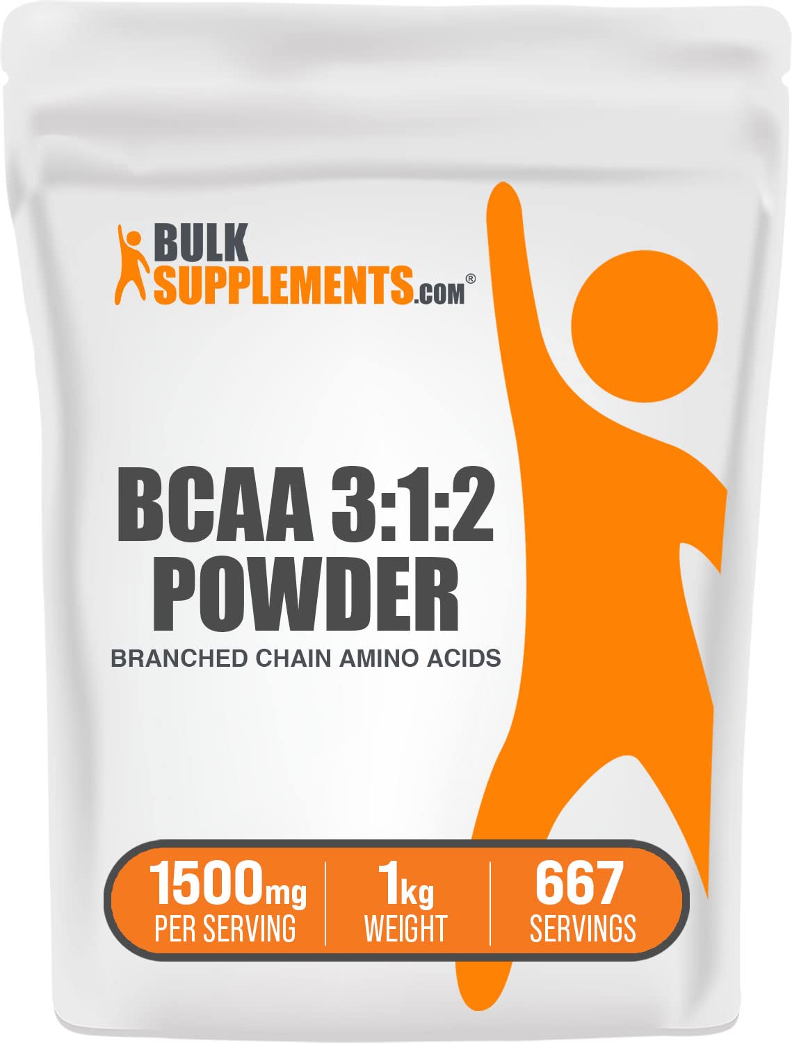 61tbiMcXhiL.jpg BulkSupplements.com BCAA 3:1:2 Powder - BCAA Supplements, BCAA Powder, Branched Chain Amino Acids - Unflavored & Gluten Free, 1500mg per Serving, 1kg (2.2 lbs) (Pack of 1) - Image 1