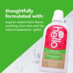 Hello Natural Watermelon Flavor Kids Fluoride Free Rinse, Alcohol Free, Vegan, SLS Free, Mouthwash for Kids Age 6 and Up, 16 Fl Oz (Pack of 3) - Image 5