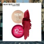 Maybelline Color Sensational Lipstick, Lip Makeup, Matte Finish, Hydrating Lipstick, Nude, Pink, Red, Plum Lip Color, Rich Ruby, 1 Count - Image 3