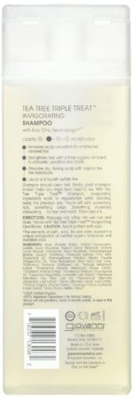 GIOVANNI Tea Tree Triple Treat Invigorating Shampoo - Cooling Peppermint, Eucalyptus & Rosemary, Helps Strengthen & Rejuvenate Hair & Scalp, Salon Quality, Paraben Free - 8.5 oz (1 Pack) - Image 2