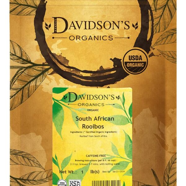 Davidson's Organics, South African Rooibos, Loose Leaf Tea, 16-Ounce Bag (Packaging May Vary)