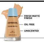 COVERGIRL Clean Matte Liquid Foundation Buff Beige 525, 1 oz (packaging may vary) - Image 6