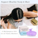 FREATECH Hair Scalp Massager Shampoo Brush with Soft Silicone Bristles for Scalp Care and Hair Growth, Shower Head Scalp Scrubber Exfoliator for Dandruff, Wet & Dry for Men, Women and Kids, Purple - Image 7