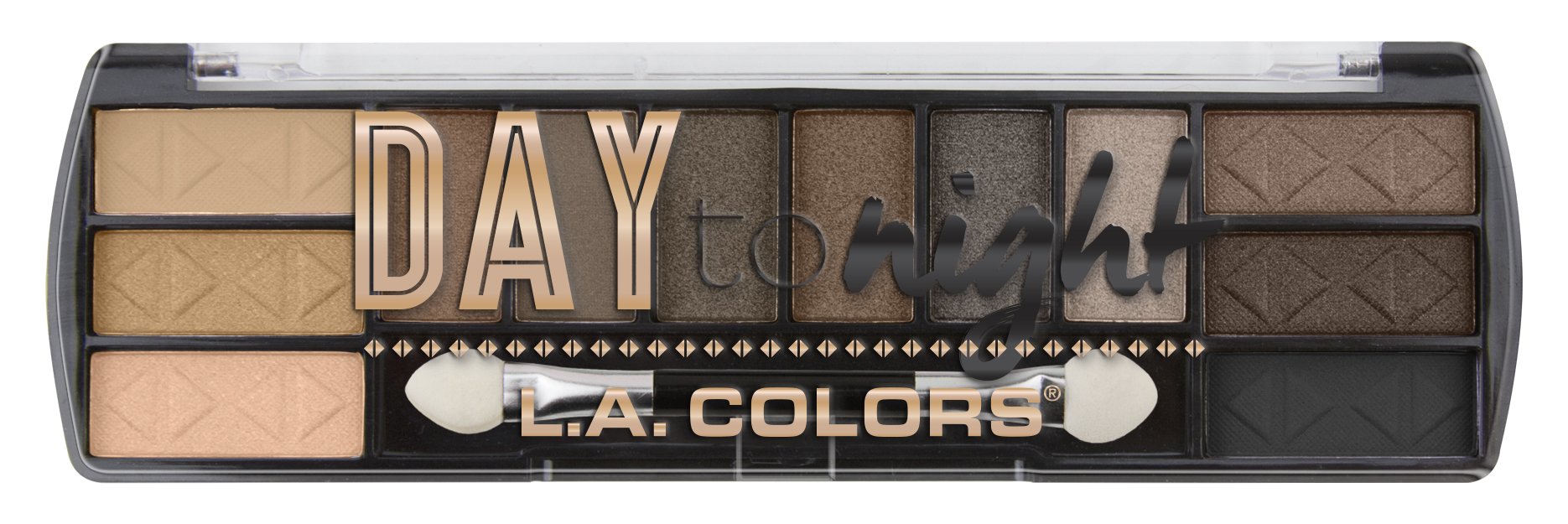 71I7TuYrOJL.jpg L.A. COLORS Day To Night 12 Color Eyeshadow Palette, Daylight, 0.28 Oz - Image 1