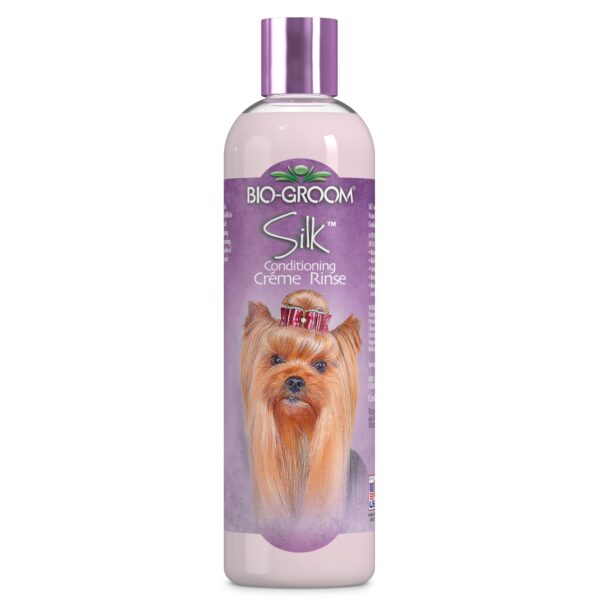 Bio-Groom Silk Creme Rinse Dog Conditioner ? Dog Bathing Supplies, Puppy Shampoo, Cat & Dog Grooming Supplies for Sensitive Skin, Cruelty-Free, Made in USA, Tearless Dog Products ? 12 fl oz 1-Pack