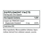 Thorne Copper Bisglycinate - Well-Absorbed Trace Mineral Supplement - 60 Capsules - Image 2