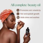 Kreyol Essence - 3.4 Oz Original Haitian Black Castor Oil - Hair growth, Thicker Brows and Longer Eyelashes, Natural Ingredients - Image 2