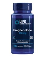 Life Extension Pregnenolone - Hormone balance supplement for healthy hormone levels, 100 mg - Hormone balance, memory, focus, cognitive health - Gluten-free, Non-GMO, 100 capsules
