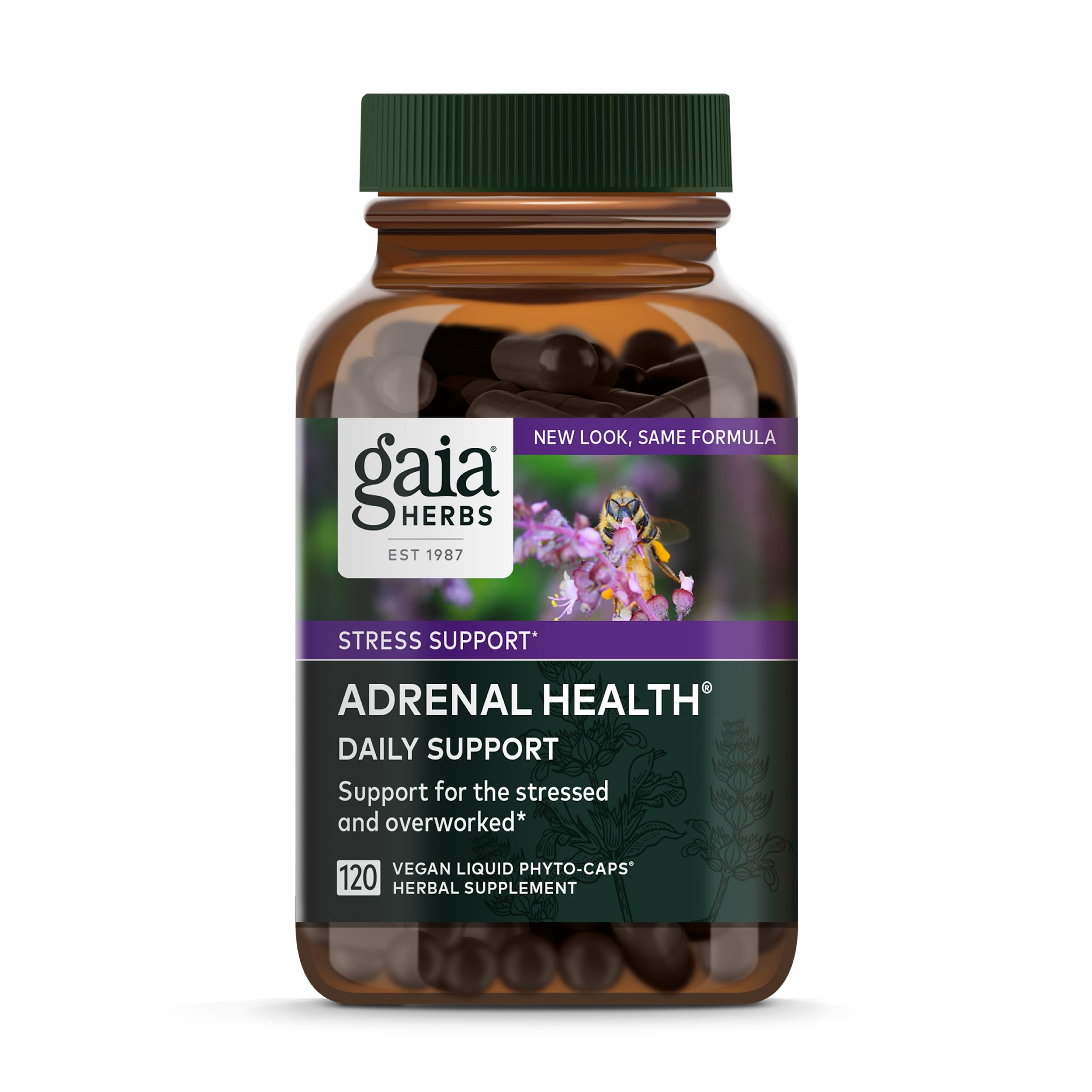 71Y2VQoQcL.jpg Gaia Herbs Adrenal Health Daily Support - with Ashwagandha, Holy Basil & Schisandra - Herbal Supplement to Help Maintain Healthy Energy and Stress Levels - 120 Liquid Phyto-Capsules (120 Count) - Image 1