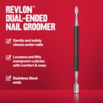 Revlon Cuticle Pusher and Nail Cleaner, Dual Ended Nail Care Tool, Easy to Use, Stainless Steel (Pack of 1) - Image 2