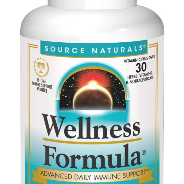 Source Naturals Wellness Formula Bio-Aligned Vitamins & Herbal Defense - Immune System Support Supplement & Immunity Booster - 45 Tablets