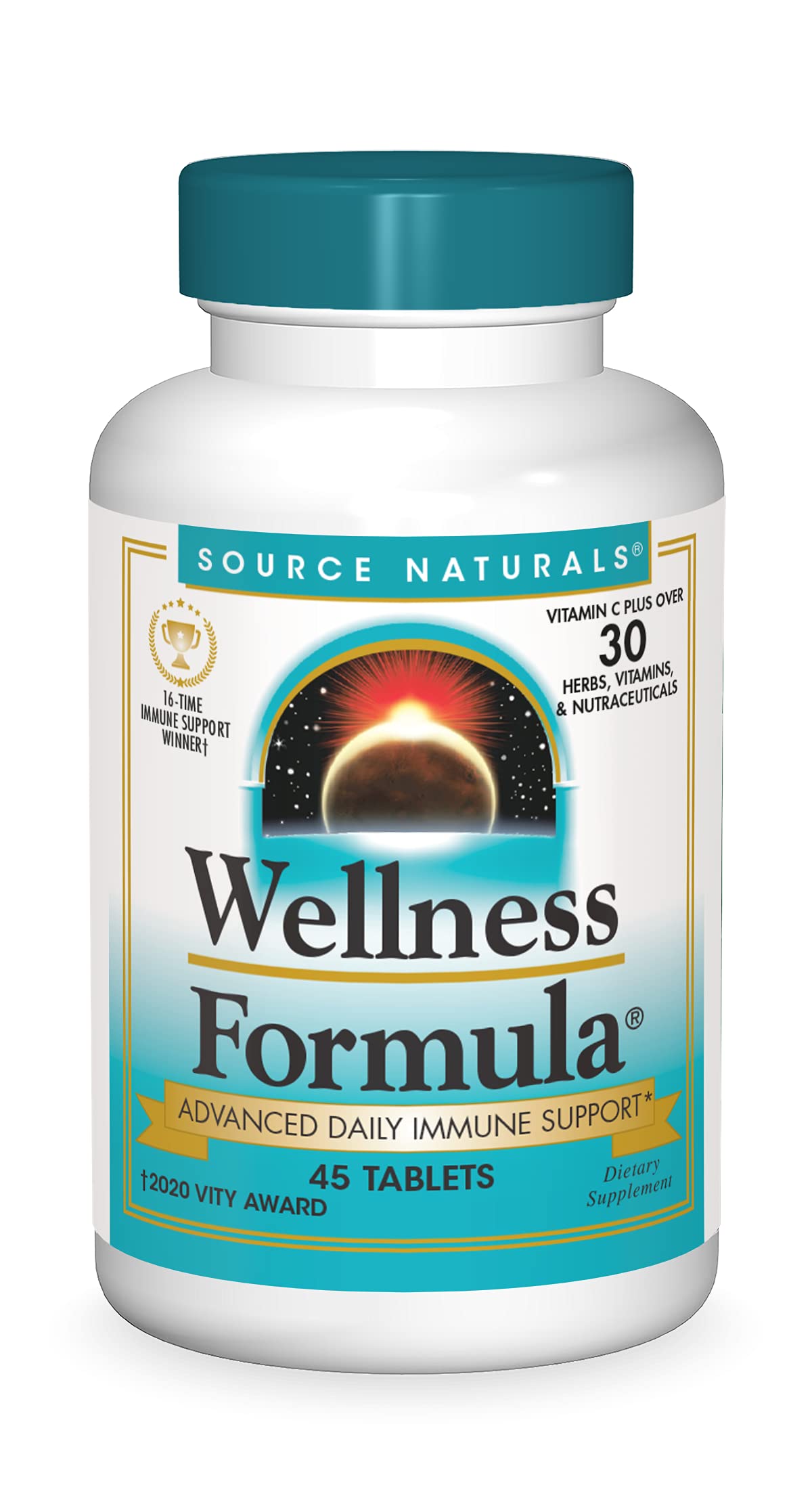 71cM1QOkPpS.jpg Source Naturals Wellness Formula Bio-Aligned Vitamins & Herbal Defense - Immune System Support Supplement & Immunity Booster - 45 Tablets - Image 1