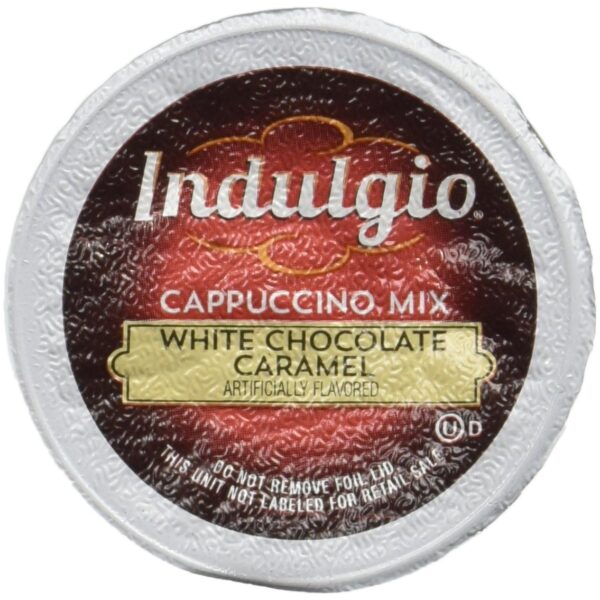Indulgio White Chocolate Caramel Cappuccino, 48 Count