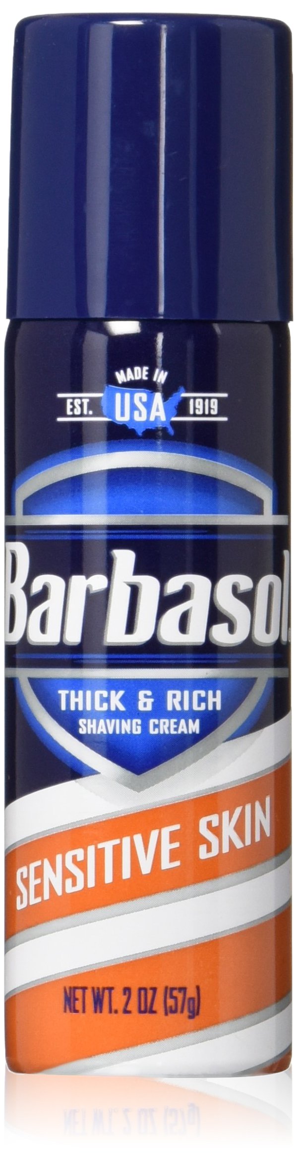 71eCMo9iq3L.jpg Barbasol Sensitive Skin Thick and Rich Shaving Cream for Men, Travel Size, TSA Approved, 2 oz. (Pack of 24) - Image 1