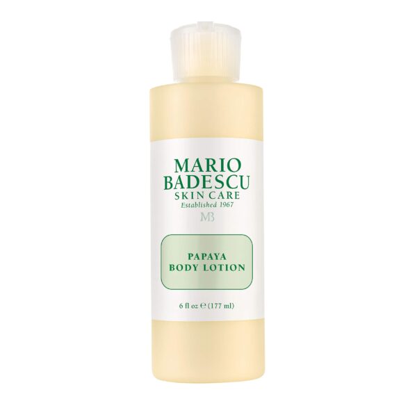 Mario Badescu Papaya Body Lotion for Women and Men, Rejuvenating and Skin Softening Body Moisturizer with Glycerin - Ideal for All Skin Types, 6 Fl Oz