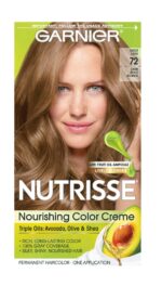 Garnier Nutrisse Nourishing Hair Color Creme, 72 Dark Beige Blonde (Sweet Latte) (Packaging May Vary)