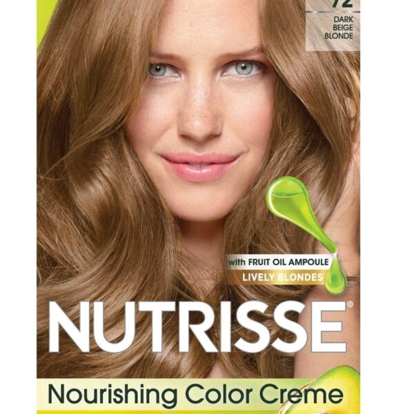 Garnier Nutrisse Nourishing Hair Color Creme, 72 Dark Beige Blonde (Sweet Latte) (Packaging May Vary)