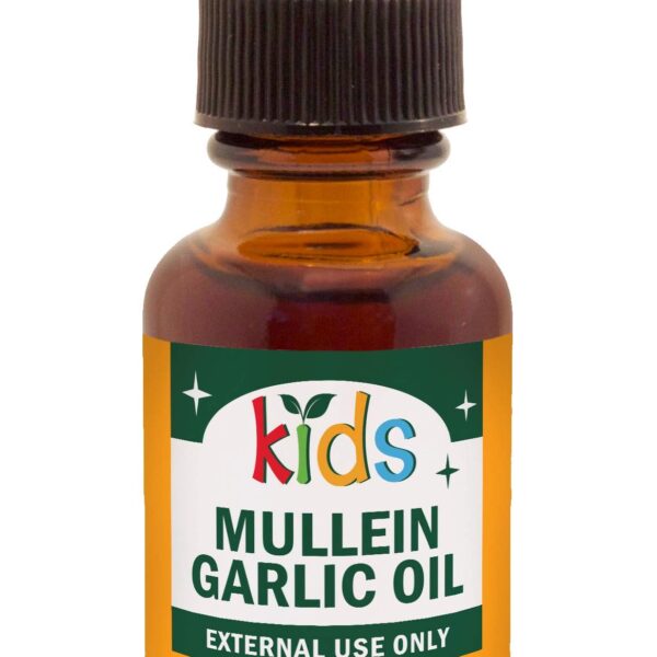 Herb Pharm Kids Mullein and Garlic Oil, 1 Fl Oz, Calendula, Garlic, Mullein, St. John's Wort, Olive Oil