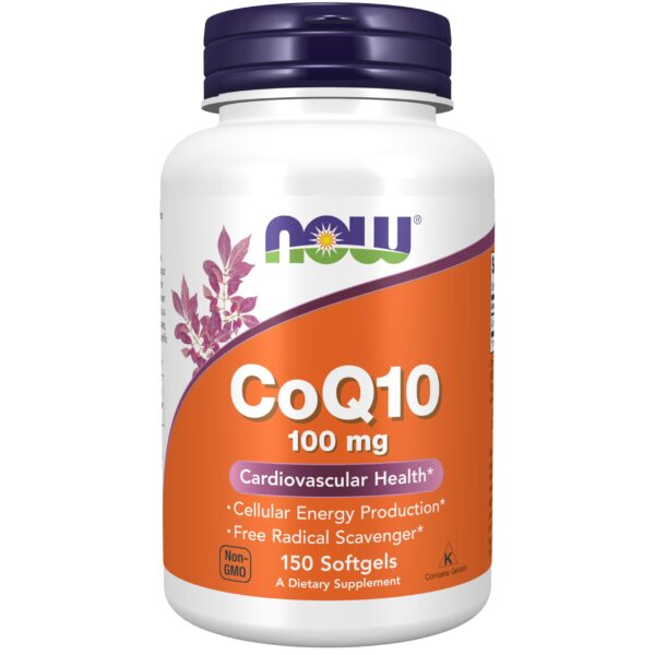NOW Supplements, CoQ10 (Coenzyme Q10) 100 mg, Pharmaceutical Grade, Cardiovascular Health*, 150 Softgels