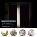 PONY DANCE Window Treatments Curtains - Blackout Drapery Thermal Insulated Curtain Panels with Back Tab Light Block for Bedroom Bathroom/Kitchen, 52 x 54 Inches, Brown, 2 Pieces - Image 6