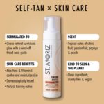 St. Moriz Professional Medium Self Tanner Mousse - Sunless Instant Self Tanning Foam for a Golden, Natural Looking Fake Tan - Moisturizing Tanner ? With Aloe Vera & Vitamin E - Vegan (6.76 fl oz) - Image 2