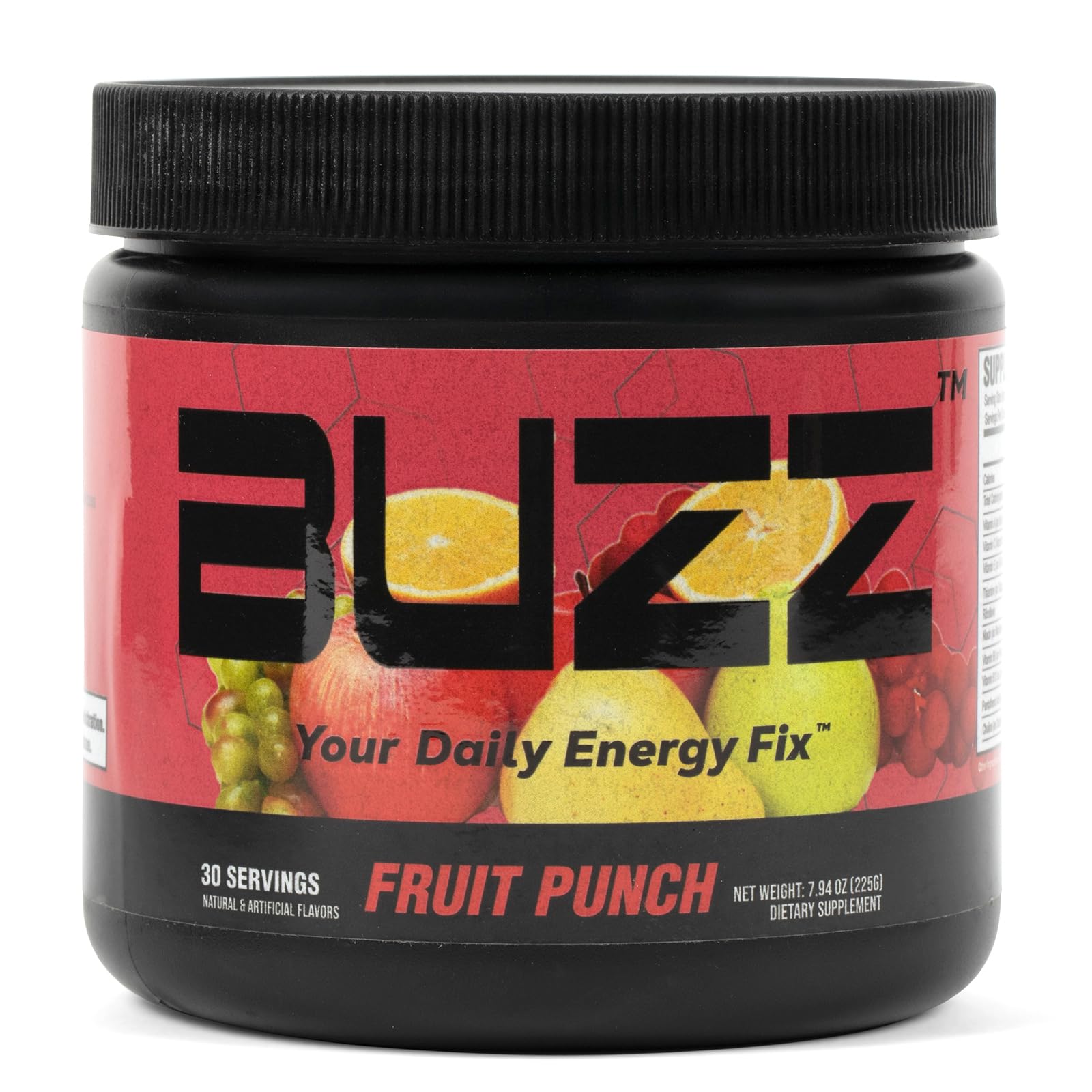71oGvSDVrCL.jpg Morning Buzz Energy Powder Drink - Energy Boost Drink Mix - Sugar-Free Energy with Antioxidants - Morning Kickstart and Sports Nutrition Endurance Product - 30 Servings, Fruit Punch, 8 Ounces - Image 1