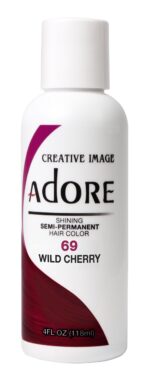 Adore Semi Permanent Hair Color - Vegan and Cruelty-Free Red Hair Dye - 4 Fl Oz - 069 Wild Cherry (Pack of 1)
