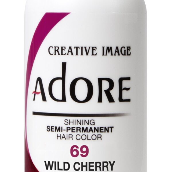 Adore Semi Permanent Hair Color - Vegan and Cruelty-Free Red Hair Dye - 4 Fl Oz - 069 Wild Cherry (Pack of 1)